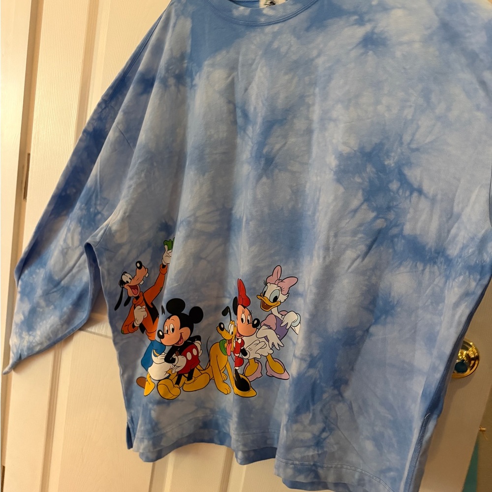 Disney Blue Tie-Dye Long Sleeve Shirt